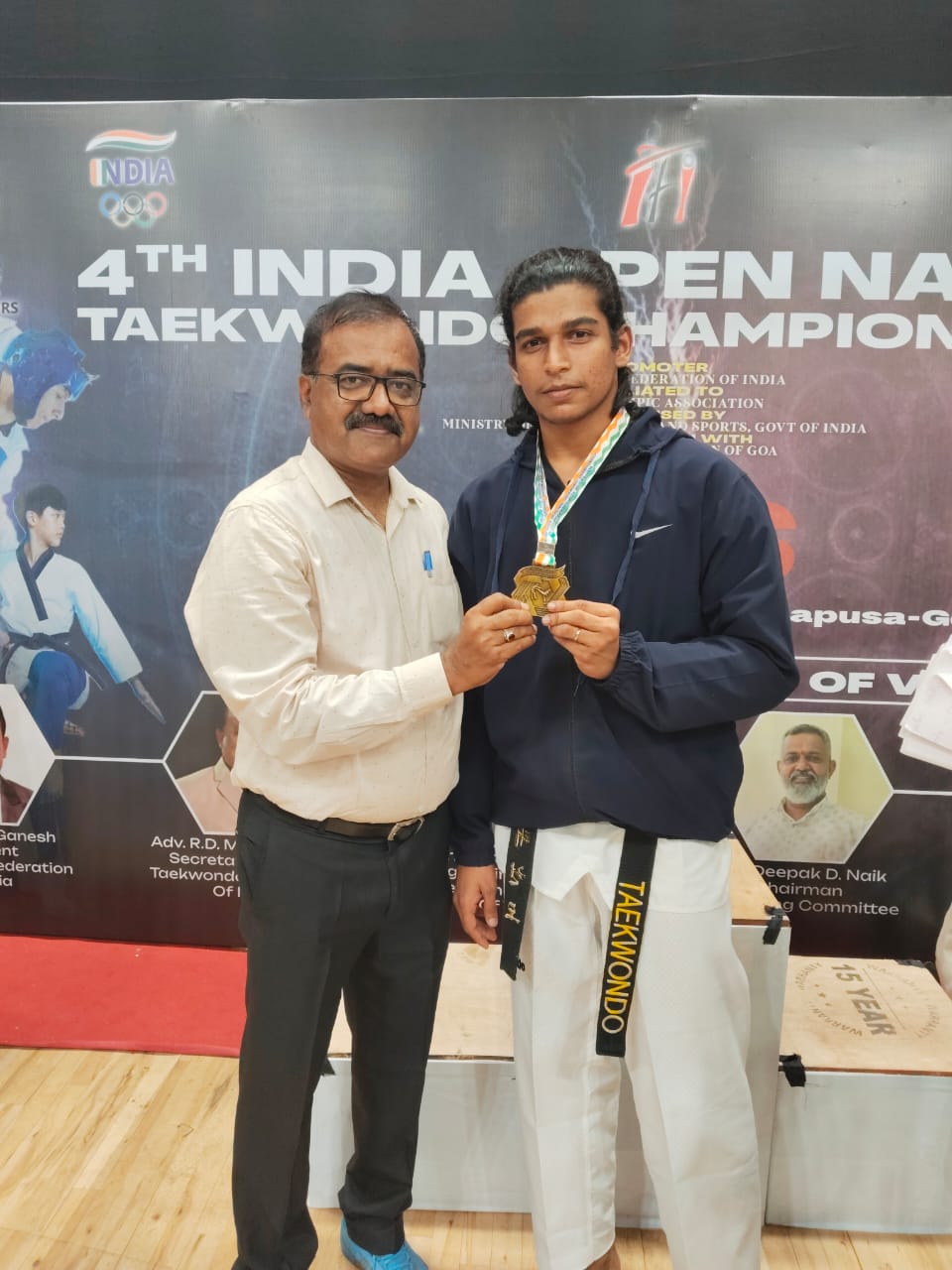4th INDIAN NATIONAL TAEKWONDO CHAMPIONSHIP GOLD MEDAL U- 74 ASHWIN 3BA ECO